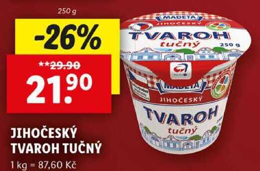 JIHOČESKÝ TVAROH TUČNÝ, 250 g