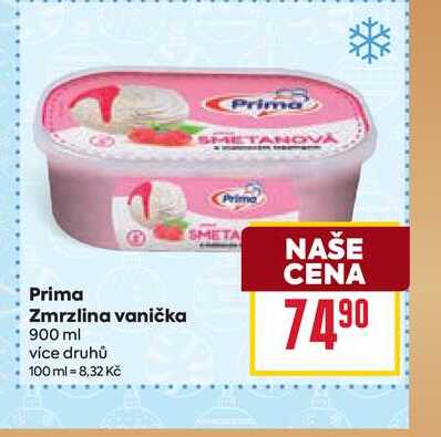 Prima Zmrzlina vanička 900 ml 