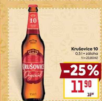 Krušovice 10 0,5l v akci