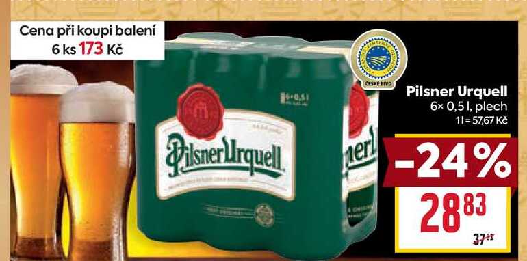 Pilsner Urquell 6x 0,51, plech 