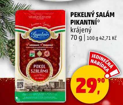 PEKELNÝ SALÁM PIKANTNÍ krájený, 70 g 