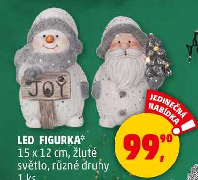 LED FIGURKA 15 x 12 cm, žluté světlo, různé druhy, 1 ks