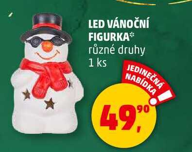 LED VÁNOČNÍ FIGURKA různé druhy, 1 ks 