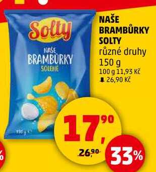 NAŠE BRAMBŮRKY SOLTY různé druhy, 150 g 