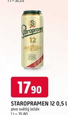 STAROPRAMEN 12 0,5L  v akci