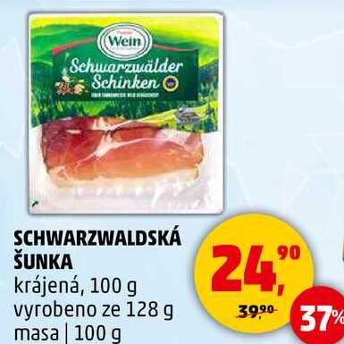 SCHWARZWALDSKÁ ŠUNKA krájená, 100 g