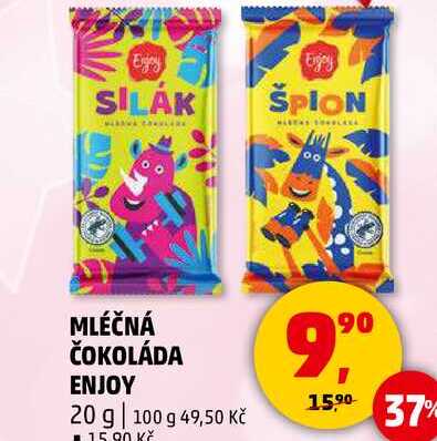 MLÉČNÁ ČOKOLÁDA ENJOY, 20 g 