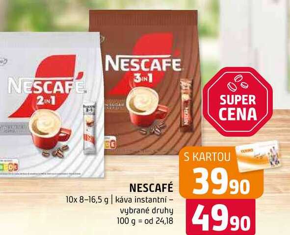 Nescafé 10x 8-16,5 g káva instantní vybrané druhy 