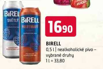 Birell 0,5l nealkoholické pivo vybrané druhy