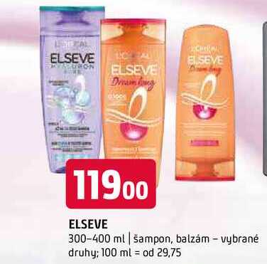 Elseve 300-400 ml šampon, balzám vybrané druhy