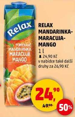 RELAX MANDARINKA- MARACUJA- MANGO, 1 l 