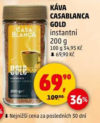 KÁVA CASABLANCA GOLD instantní, 200 g  v akci