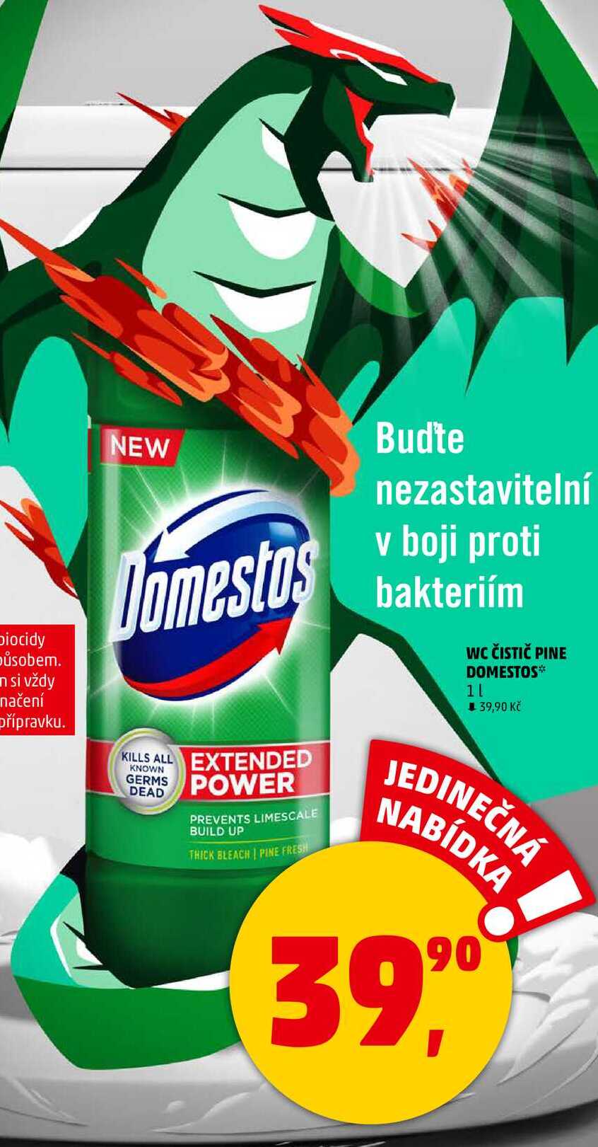 WC ČISTIČ PINE DOMESTOS, 1 l 