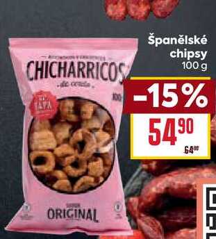 Španělské chipsy 100g