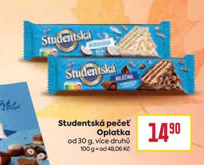 Studentská pečeť Oplatka od 30 g