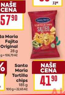 Santa Maria Tortilla chips 185 g