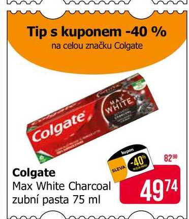 Colgate Max White Charcoal zubní pasta 75 ml