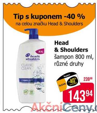 Head & Shoulders šampon 800 ml, různé druhy 