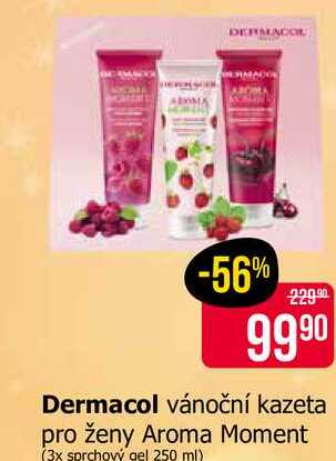 Dermacol vánoční kazeta pro ženy Aroma Moment (3x sprchový gel 250 ml) 