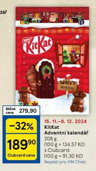 KitKat Adventní kalendář, 208 g 