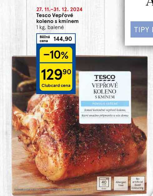 Tesco Vepřové koleno s kmínem, 1 kg