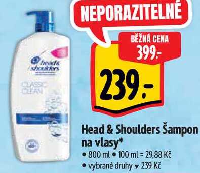 Head & Shoulders Šampon na vlasy, 800 ml