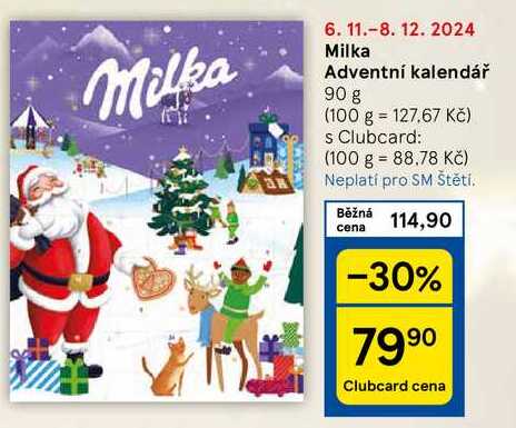 Milka Adventní kalendář, 90 g 