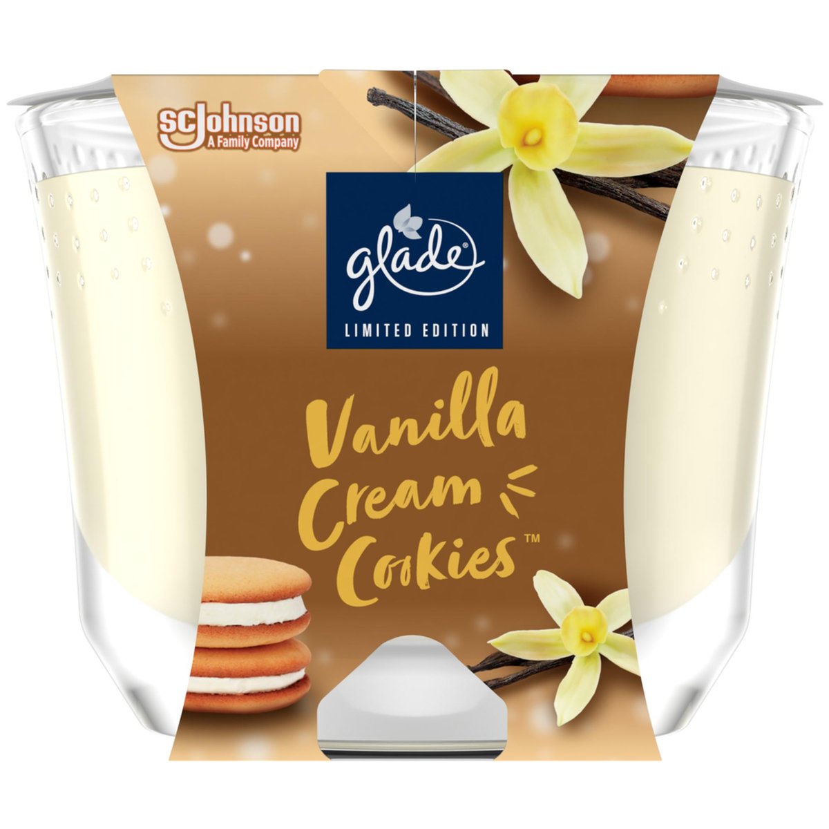 Glade Vanilla Cream Cookies Maxi vonná svíčka