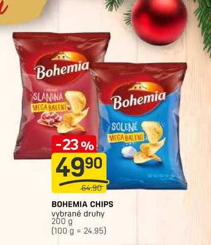 BOHEMIA CHIPS vybrané druhy 200 g 