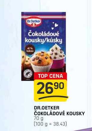 DR.OETKER ČOKOLÁDOVÉ KOUSKY 70 g 