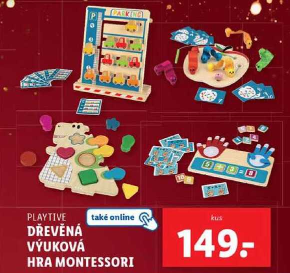 DŘEVĚNÁ VÝUKOVÁ HRA MONTESSORI