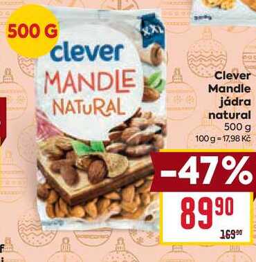 Clever Mandle jádra natural 500 g