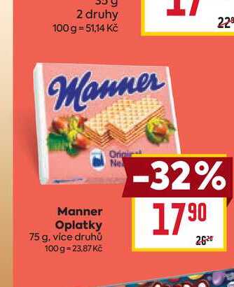 Manner Oplatky 75 g