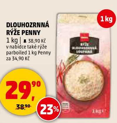 DLOUHOZRNNÁ RÝŽE PENNY, 1 kg 