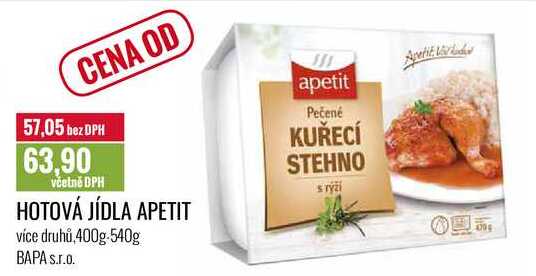 HOTOVÁ JÍDLA APETIT 400g-540g