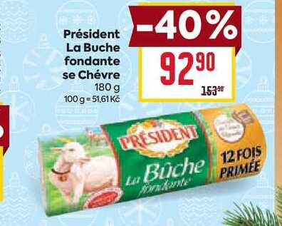 Président La Buche fondante se Chévre 180 g 