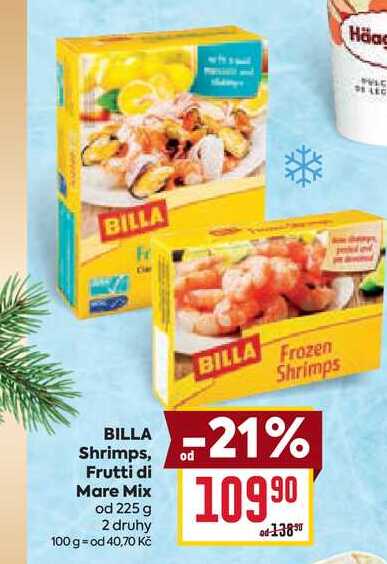 BILLA Shrimps, Frutti di Mare Mix od 225 g