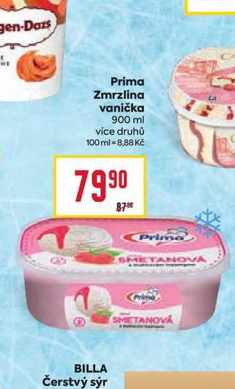 Prima Zmrzlina vanička 900 ml 