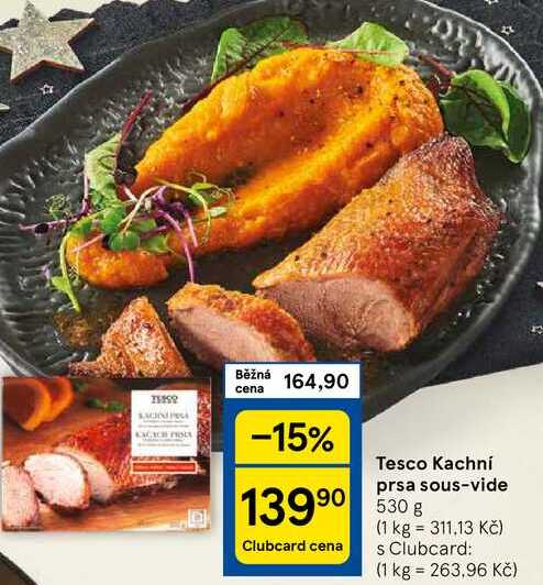 Tesco Kachní prsa sous-vide, 530 g 