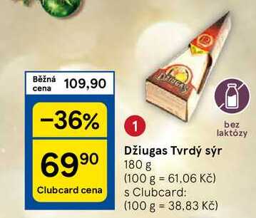 Džiugas Tvrdý sýr, 180 g 