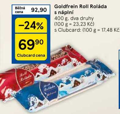 Goldfrein Roll Roláda s náplní, 400 g, dva druhy 