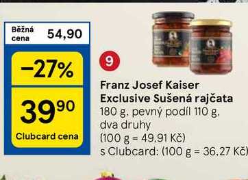 Franz Josef Kaiser Exclusive Sušená rajčata, 180 g