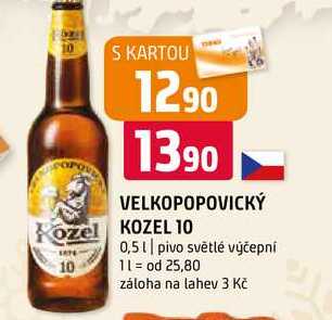 Velkopopovický Kozel Světlé pivo 0,5l