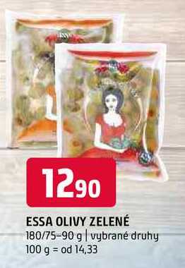 Essa olivy zelené 180/75-90 g vybrané druhy