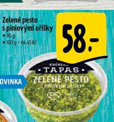 Zelené pesto s piniovými oříšky 90 g 