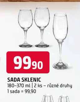 Sada sklenic 180-370 ml 2 ks různé druhy