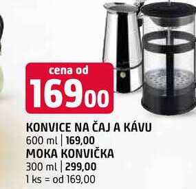 Konvice na čaj a kávu 600ml moka konvička 300ml