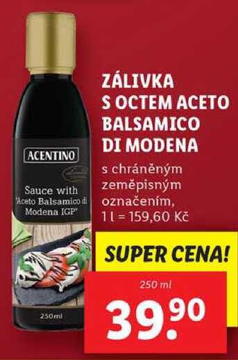 ZÁLIVKA S OCTEM ACETO BALSAMICO DI MODENA, 250 ml