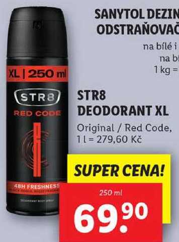 STR8 DEODORANT XL, 250 ml