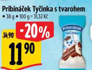 Pribináček Tyčinka s tvarohem, 38 g 